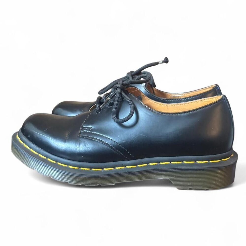 Dr. Martens 1461 Black Leather Oxford Shoes Women’s Size 6 AirWair 3 Eye Lace Up